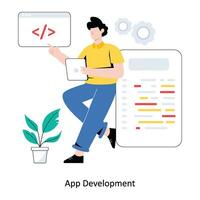 App Development Flat Style Design Vector illustration. Stock illustration
