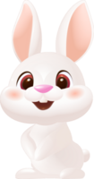 dessiné à la main dessin animé mignonne lapin png