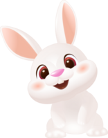 dessiné à la main dessin animé mignonne lapin png