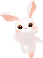 Hand-drawn cartoon cute rabbit png