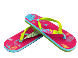 Summer unique 3d Flipflops Png AI Generative