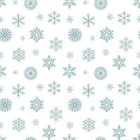 Seamless pattern, snowflakes on a white background. Print, Christmas background, textile, vector