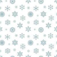 Seamless pattern, snowflakes on a white background. Print, Christmas background, textile, vector