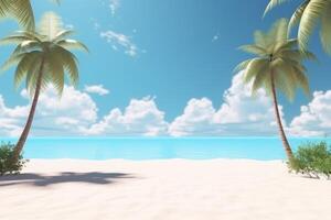 3D Render Beachscape Background photo