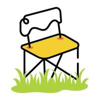 Trendy Fishing Chair vector