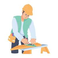 Trendy Architect Working vector