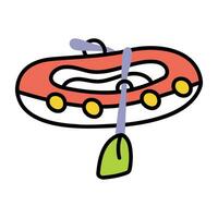 Trendy Rubber Boat vector