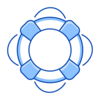 Life Raft Insurance Icon Doodle Style png