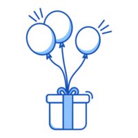 Flying Gift Set Shopping Gift Doodle Style png