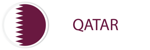 Qatar drapeau dans la toile bouton, bouton Icônes. png