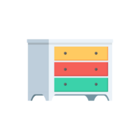 A wooden chest of drawers with a marble top ai generative png