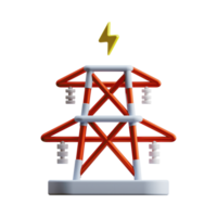 Transmission Tower 3D AI Generative png