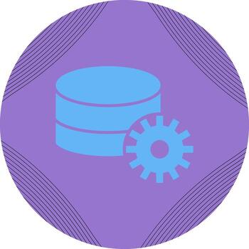 icono de vector de configuración de base de datos