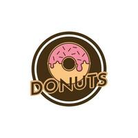 Donut logo design emblem badge sticker creative idea vector