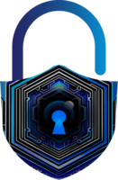 Modern Technology Padlock Cybersecurity Crop-out png