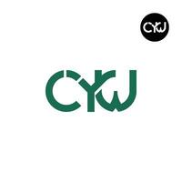 Letter CYW Monogram Logo Design vector