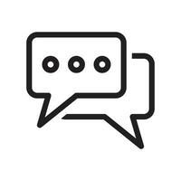 Talk Bubble Icon Vector, Speech And Comment Ballon Bubble Sign, Talking Bubble Speech Illustration, Trendy Chat Icon Flat Style, Discussion Symbol, Message Element Design Outline For Ui UX Design vector