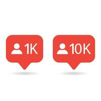 Follower notification icon. Social media Follower icon vector