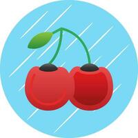 Cherries Vector Icon Design