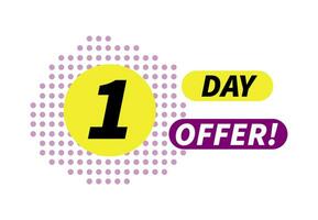 Last day offer banner for your business. vector