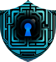 moderno tecnologia cíber segurança ícone pacote png
