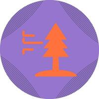 Tree with Wind Vector Icon