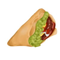 ett illustration av crepes mat png