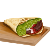 ett illustration av crepes mat png