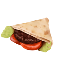 an illustration of crepes food png