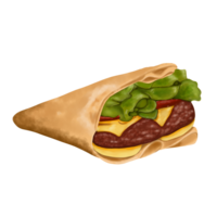 an illustration of crepes food png