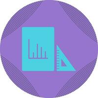 Set Square and Graph Vector Icon