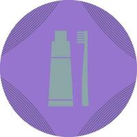 Toothbrush and Toothpaste Vector Icon