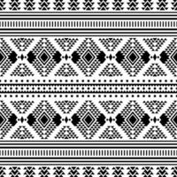 Tribal seamless vector texture design for fabric template and shirt. Ethnic style geometric abstract pattern. Black and white color.