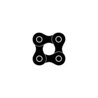 Composition of the Silhouette of the Chain for Motorcycle, Bike or Bicycle, Machinery, can use for Art Illustration, Logo Type, Pictogram, Website or Graphic Design Element. Vector Illustration