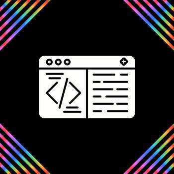 icono de vector de codificación