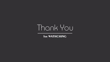 Thank you for watching text animation on black background, for closing the greeting on your video. Quality 4K video