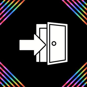 icono de vector de puerta de salida