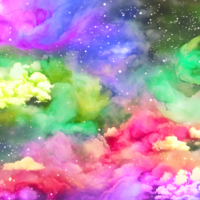 Watercolor Rainbow Dreamy Sky Background AI Generative png