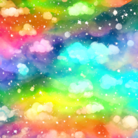 Watercolor Rainbow Dreamy Sky Background AI Generative png