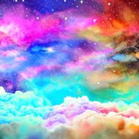 Aquarell Regenbogen verträumt Himmel Hintergrund ai generativ png