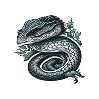 vector bosquejo de moda fantasía tatuaje diseño para vestir y t camisas pegatina, mascota, tatuaje, rosa, serpiente, fantasía, demonio, obra de arte, textil, fauna silvestre, mano dibujado, ilustración, enojado, imprimir, esqueleto.