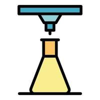 Flask glass production icon vector flat