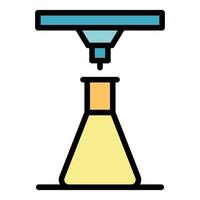 Flask glass production icon vector flat