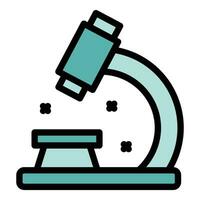 Dermatologist microscope icon vector flat