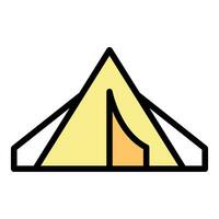 Bedouin camp tent icon vector flat