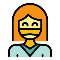 Face skin protection icon vector flat