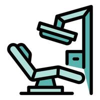 Dermatologist chair icon vector flat