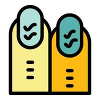 Skin finger icon vector flat