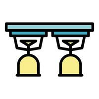 Bar glass production icon vector flat