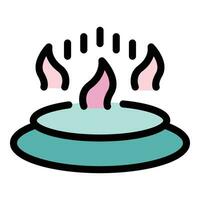 Spa candle icon vector flat